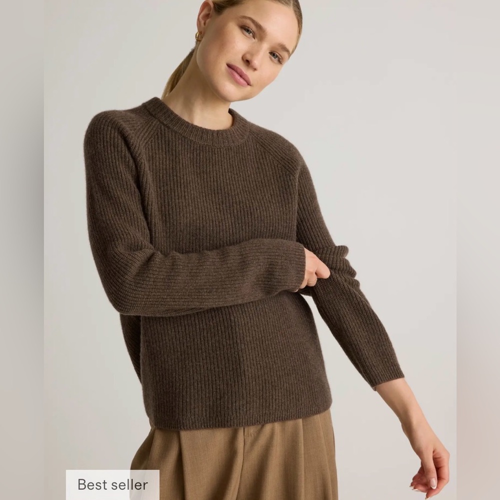 Quince Mongolian Cashmere Fisherman Sweater Like New - Picture 2 of 3